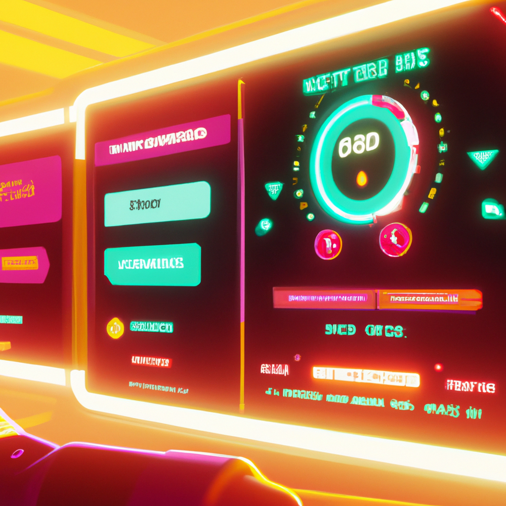 Arcadia Forge hero scene — neon arcade interface